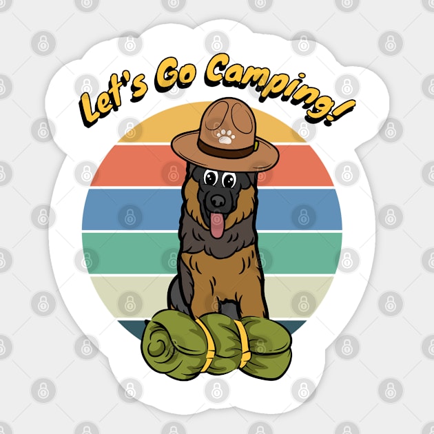 Funny Guard Dog Wants to go Camping Sticker by Pet Station